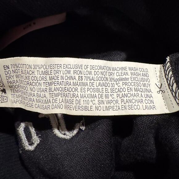 Juicy Couture Sweatpants Velvet Y2K Goth Retro Athleisure Spell Out Black Small - Picture 3 of 4
